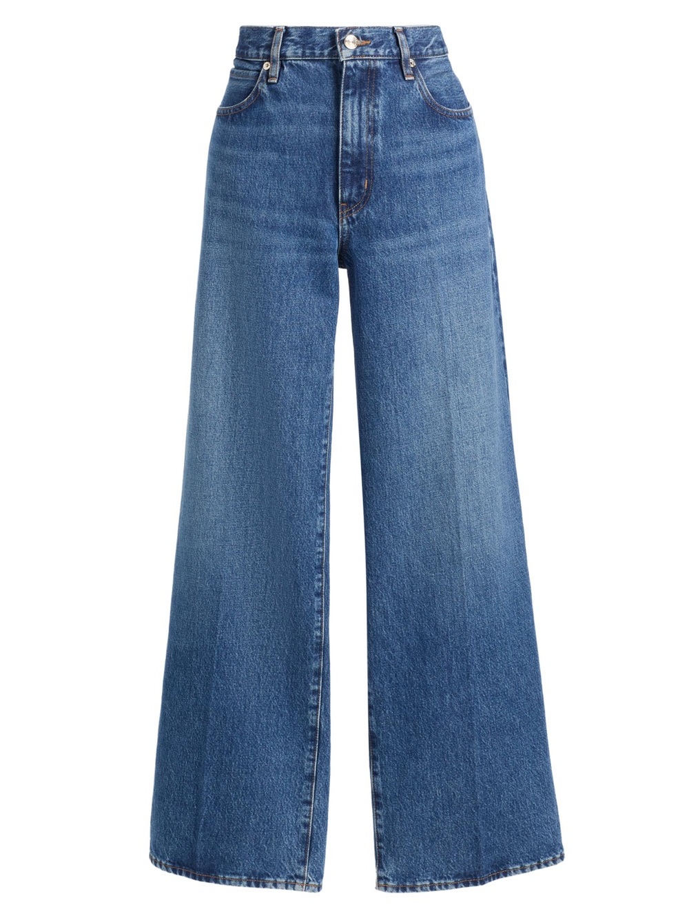 Frame Le Slim Palazzo High-Waist Wide-Leg Women’s Jeans in Blue